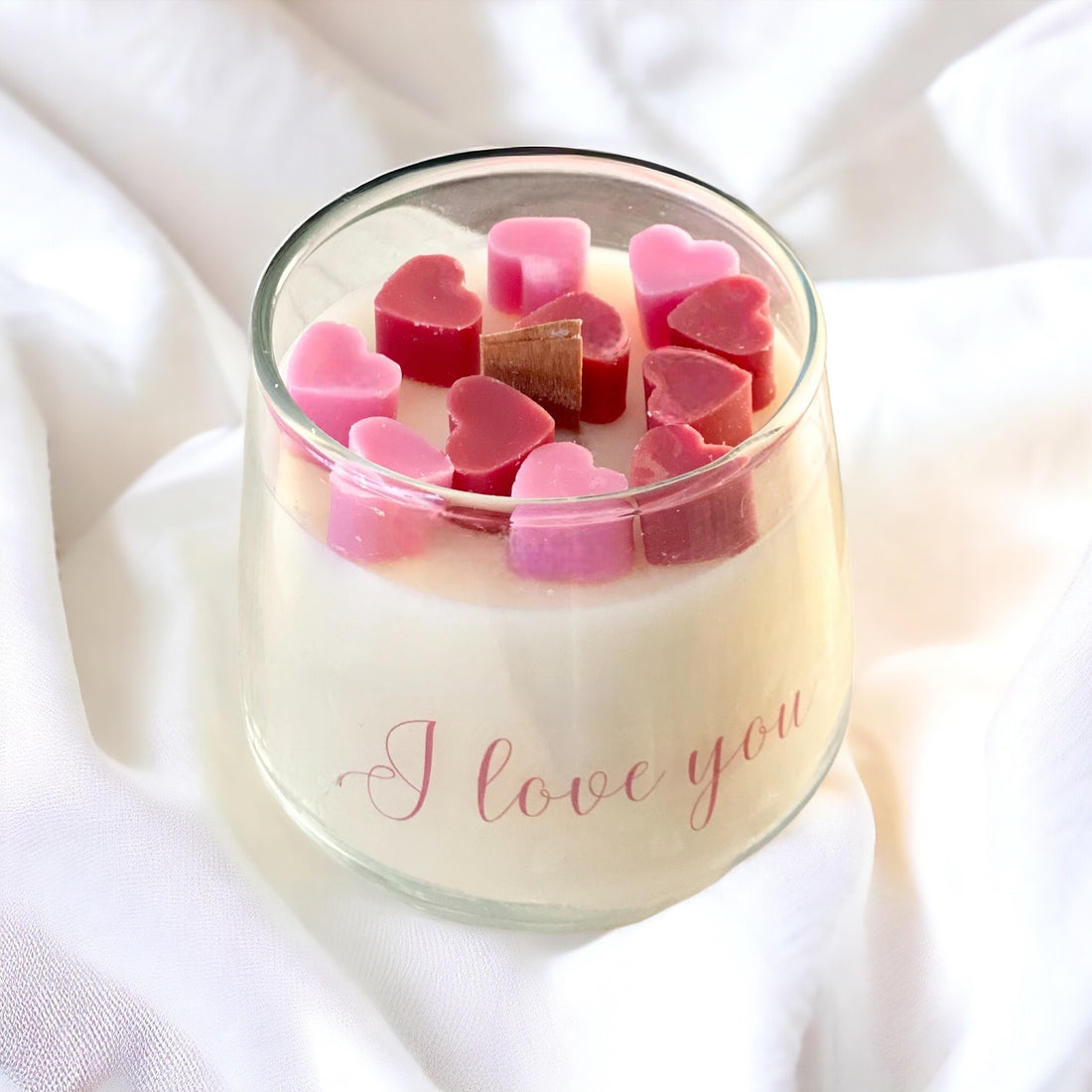 I love you - valentines candle