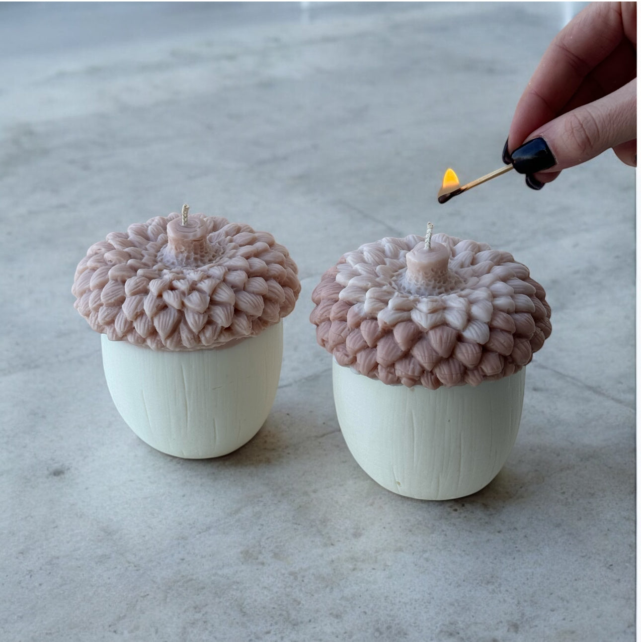 Large Acorn Candle